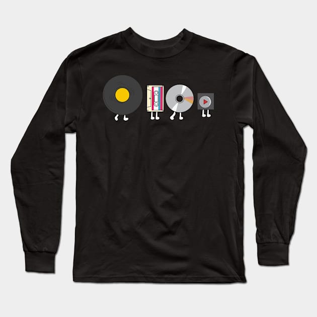 Audio player evolution Long Sleeve T-Shirt by maxcode